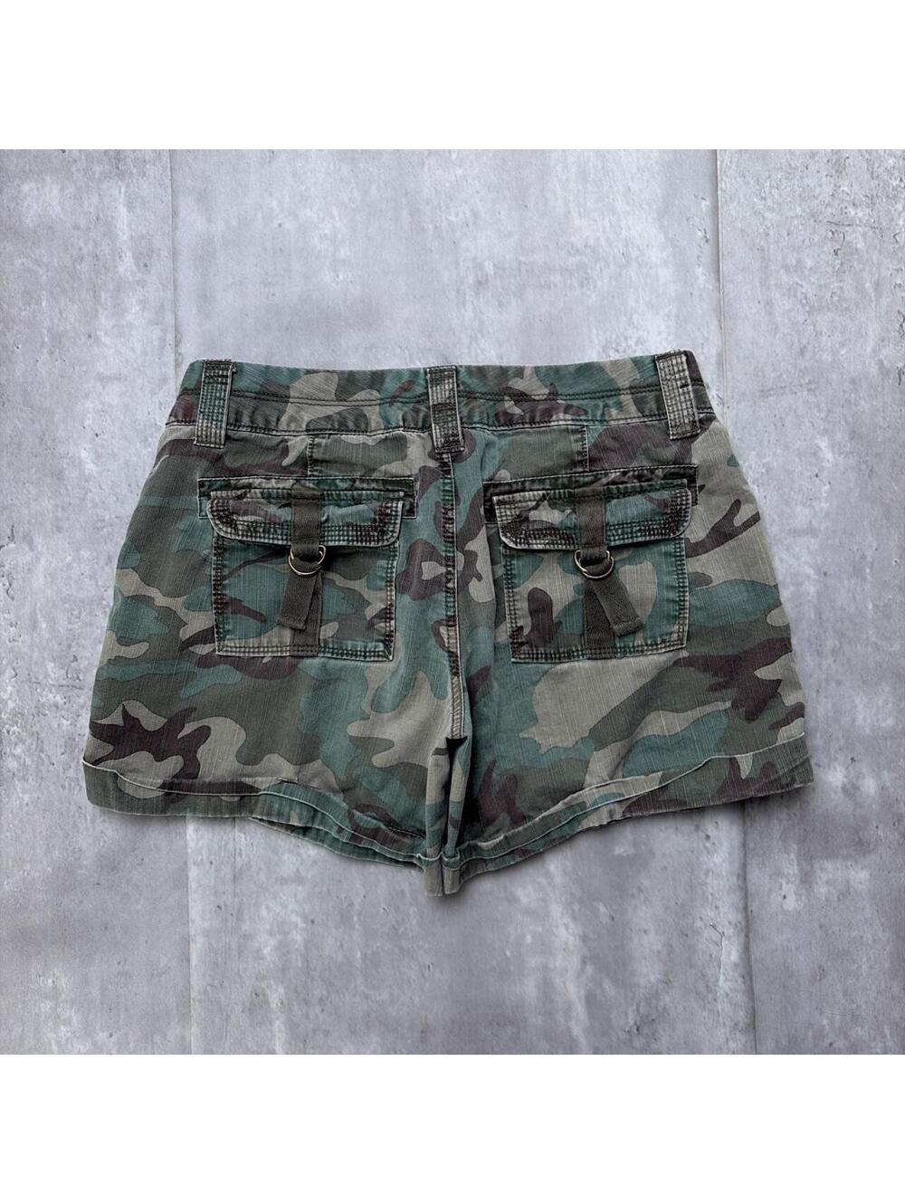 Y2K Camo Old Navy Grunge Gothic Cargo Mini Shorts
